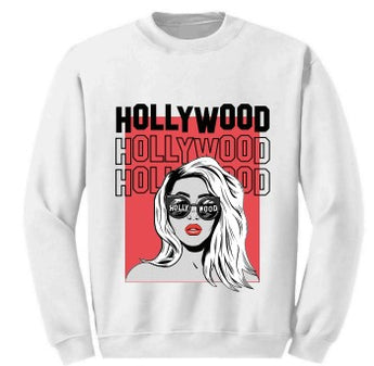 Hollywood Sign Girl Crewneck