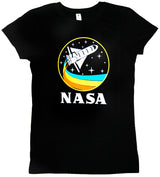 Women's NASA Black Retro T-Shirt