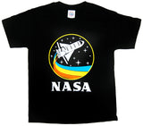 NASA Kids Black Retro Rocket T-Shirt