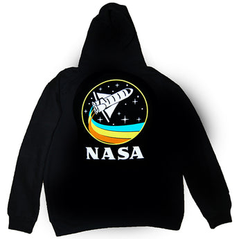 NASA Retro Rocket Ship Hooded Sweatshirt