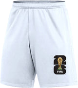 FIFA World Cup 2026 White Shorts Black Logo