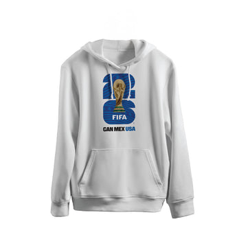 FIFA World Cup 2026 Hoodie White With Blue Logo