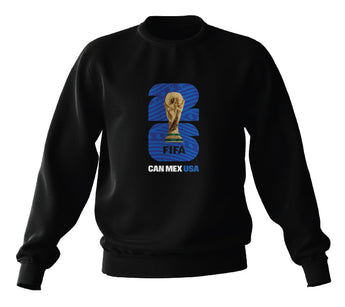 FIFA World Cup 2026 Black Crewneck With Blue Logo