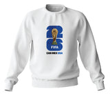 FIFA WORLD CUP 2026 WHITE CREWNECK WITH BLUE LOGO
