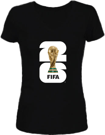 FIFA World Cup 2026 Womens V-neck Tees Black