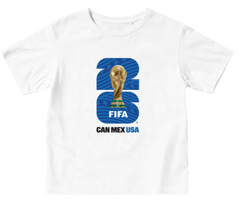 FIFA World Cup 2026 White Youth Tees With Blue Logo