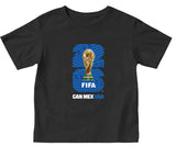 FIFA World Cup 2026 Black Youth Tees With Blue Logo