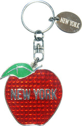 Magic Glitter Red Apple Shaped Keyring