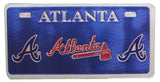 Atlanta Braves Blue Foil License Plate Magnets