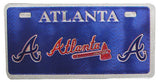Atlanta Braves Blue Foil License Plate Magnets