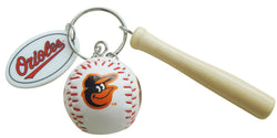 Orioles Ball with Bat Keychain