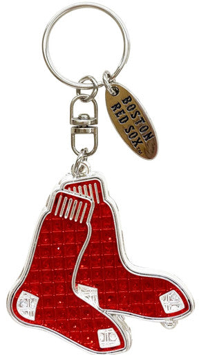 Red Sox Logo Magic Glitter Keychain