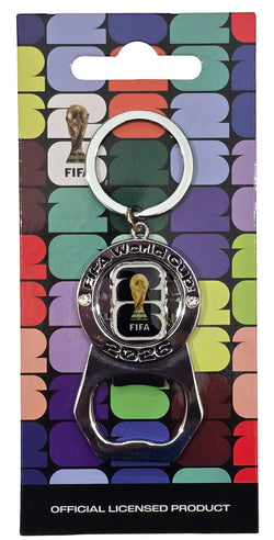 FIFA World Cup 2026 Bottle Cap Opener Spinning Keyring Black