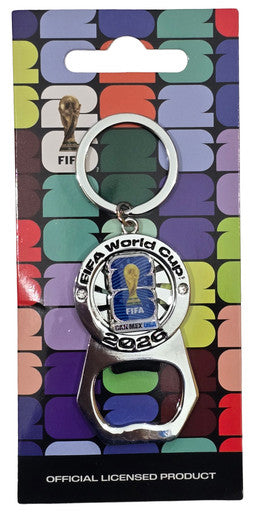 FIFA World Cup 2026 Bottle Cap Opener Spinning Keyring Blue