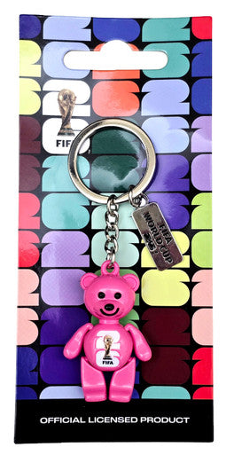 FIFA World Cup 2026 Bear Keyring Pink