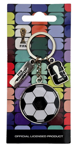 FIFA World Cup 2026 3mm Silver Soccer Ball Keyring