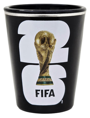 FIFA World Cup 2026 Black Clear Shotglass With Silver