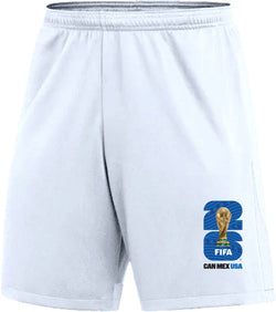 FIFA World Cup 2026 White Shorts Blue Logo