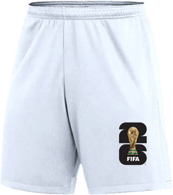 FIFA World Cup 2026 White Shorts Black Logo