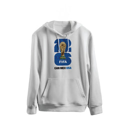 FIFA World Cup 2026 Hoodie White With Blue Logo