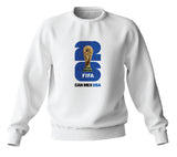 FIFA WORLD CUP 2026 WHITE CREWNECK WITH BLUE LOGO