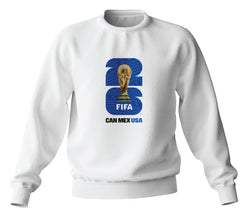 FIFA WORLD CUP 2026 WHITE CREWNECK WITH BLUE LOGO