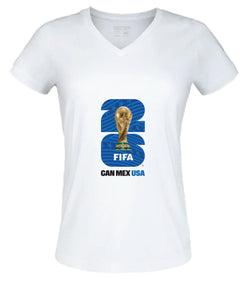 FIFA World Cup 2026 Womens V-neck White Tees