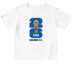 FIFA World Cup 2026 White Youth Tees With Blue Logo