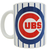 Chicago Cubs White Striped Mugs