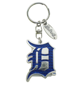 Detroit Tigers D Magic Glitter Keychain