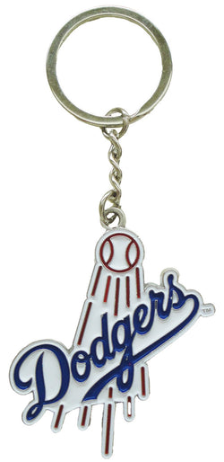 LA Dodgers Ball 3MM Silver Keychain
