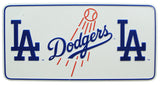 LA Dodgers White License Plate Magnet
