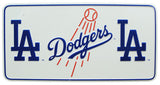 LA Dodgers White License Plate Magnet