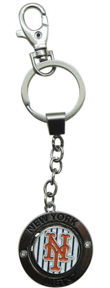 Mets Orange NY Spinning Keychain