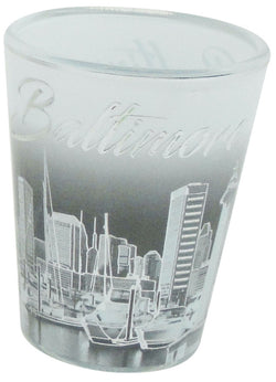 Baltimore Clear Shot Glass Black & White