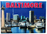 Baltimore Postcard Magnet Blue