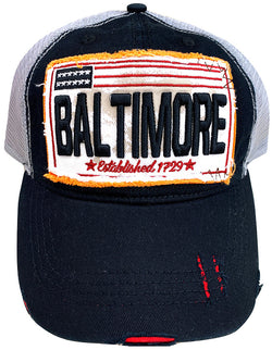 Baltimore Hat Black & White Patch