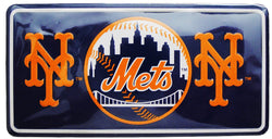 Mets Black Foil License Plate Magnet