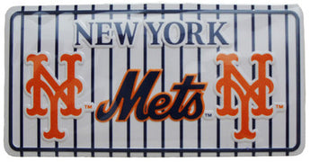 Mets Striped License Plate Magnet