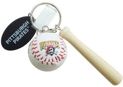 Pittsburgh Pirates Ball with Bat Keychain