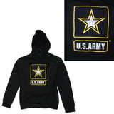 Black Embroidered US Army Sweatshirt