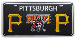 Pittsburgh Pirates Black Foil License Plate Magnet