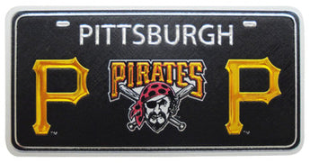 Pittsburgh Pirates Black Foil License Plate Magnet