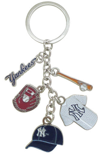 Yankees 5-Dangle Keychain Shirt/Hat/Yankees/Baseball