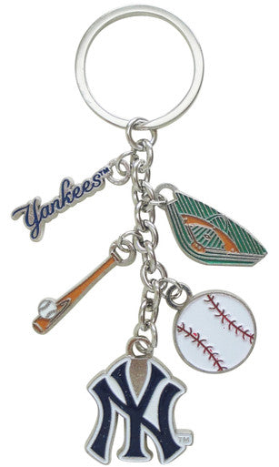 Yankees 5-Dangle Keychain Stadium/Ball/Yankees/Baseball