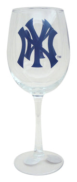 Yankees Wine Glass