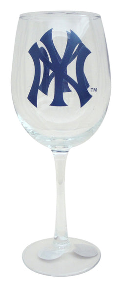 Yankees Wine Glass