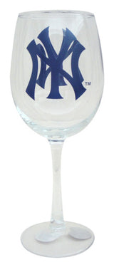 Yankees Wine Glass