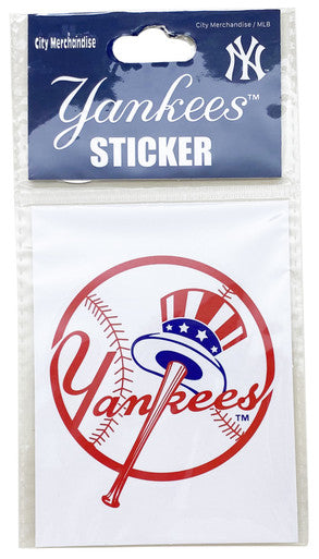 Yankees Red/White Circle Sticker