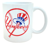 Yankees White/Red Logo Mug